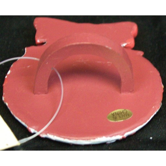NWT Ceramic Red White Floral Christmas Ornament Napkin Ring Bow Tableware Dining - Picture 10 of 14